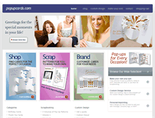 Tablet Screenshot of popupcards.com